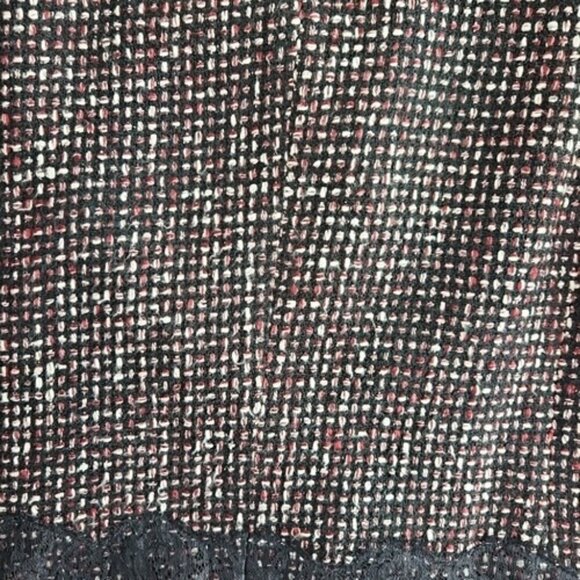 Tape Measure Women's Tweed Jacket Blazer 3-Button Port and Black Lace Gothcore - Picture 14 of 16